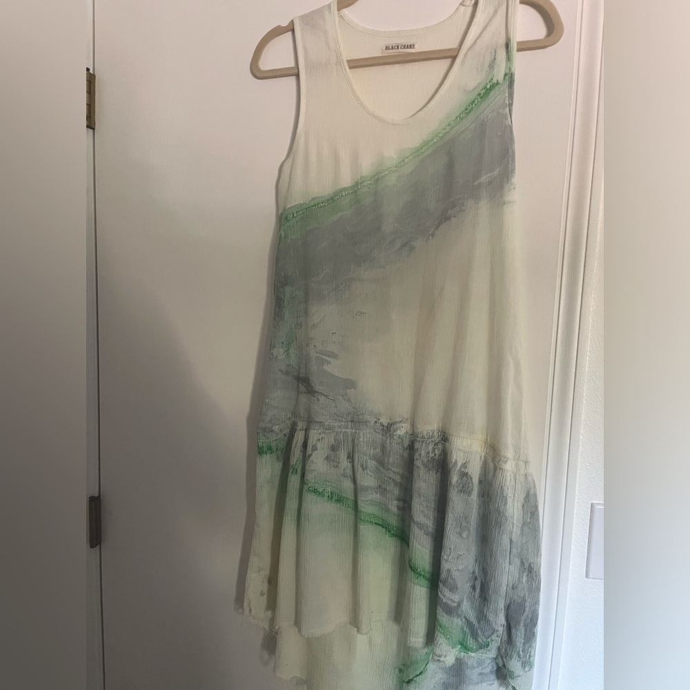 *SOLD* Black crane mini dress